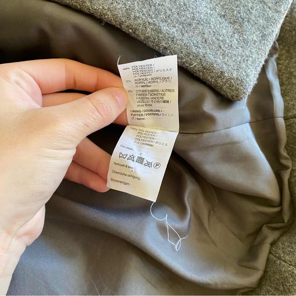 J. CREW MERCANTILE City Coat in Grey Size 2 - Picture 11 of 12